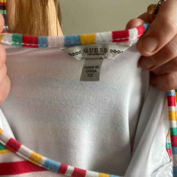 Guess Colorful Striped Coastal Bodycon Summer Dress Sz XS - Picture 4 of 10